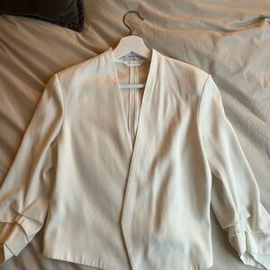 Babaton Ivory Open-Front Blazer